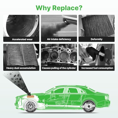 Image of 2PCS Engine Air Filter Fit for Jeep Wrangler 2018-2025 2026 2.0L /3.6L, Jeep Gladiator 2020-2025 2026 3.6L, Air Filter Replacement Engine Filter# 68257030AA Car Accessories