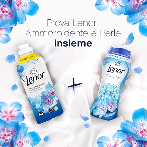 Lenor Ammorbidente Lavatrice Concentrato, 25 Lavaggi, Risveglio Primaverile, Freschezza Di Lunga Durata E Morbidezza Di Origine Vegetale, Lenzuola Profumate Fino A 1 Settimana (8x525ml) - Immagine 2