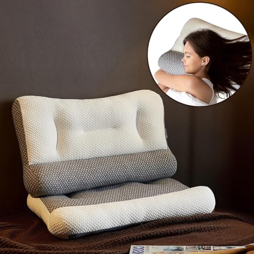 Travesseiro Ergonômico para Alívio de Dores no Pescoço e Ombro, Branco