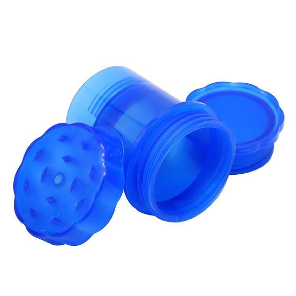 EFOTECH GRINDER Parçalayıcı PLASTİK baharat öğütücü herb spice 4 katmanlı (58MM-MAVI)