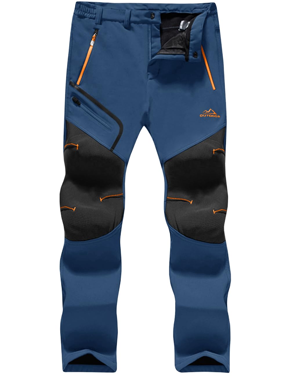 TACVASEN Men's Outdoor Winter Trousers Fleece Softshell Trousers Water-Resistant Hiking Trousers with Zip Pockets — view 13