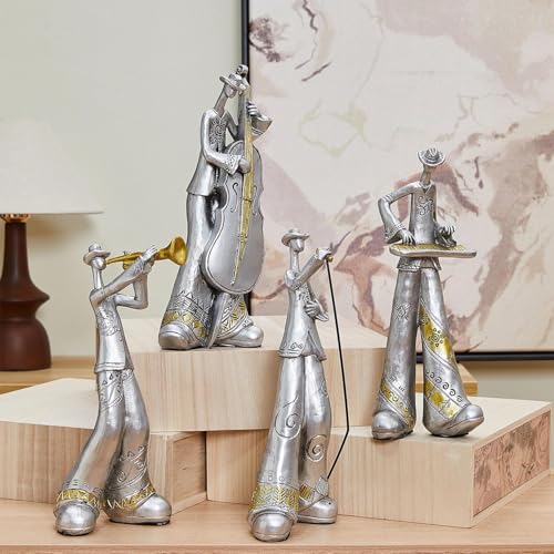 Figura Decorativa Saxofonista Jazz Nostálgico en Resina miniatura 5