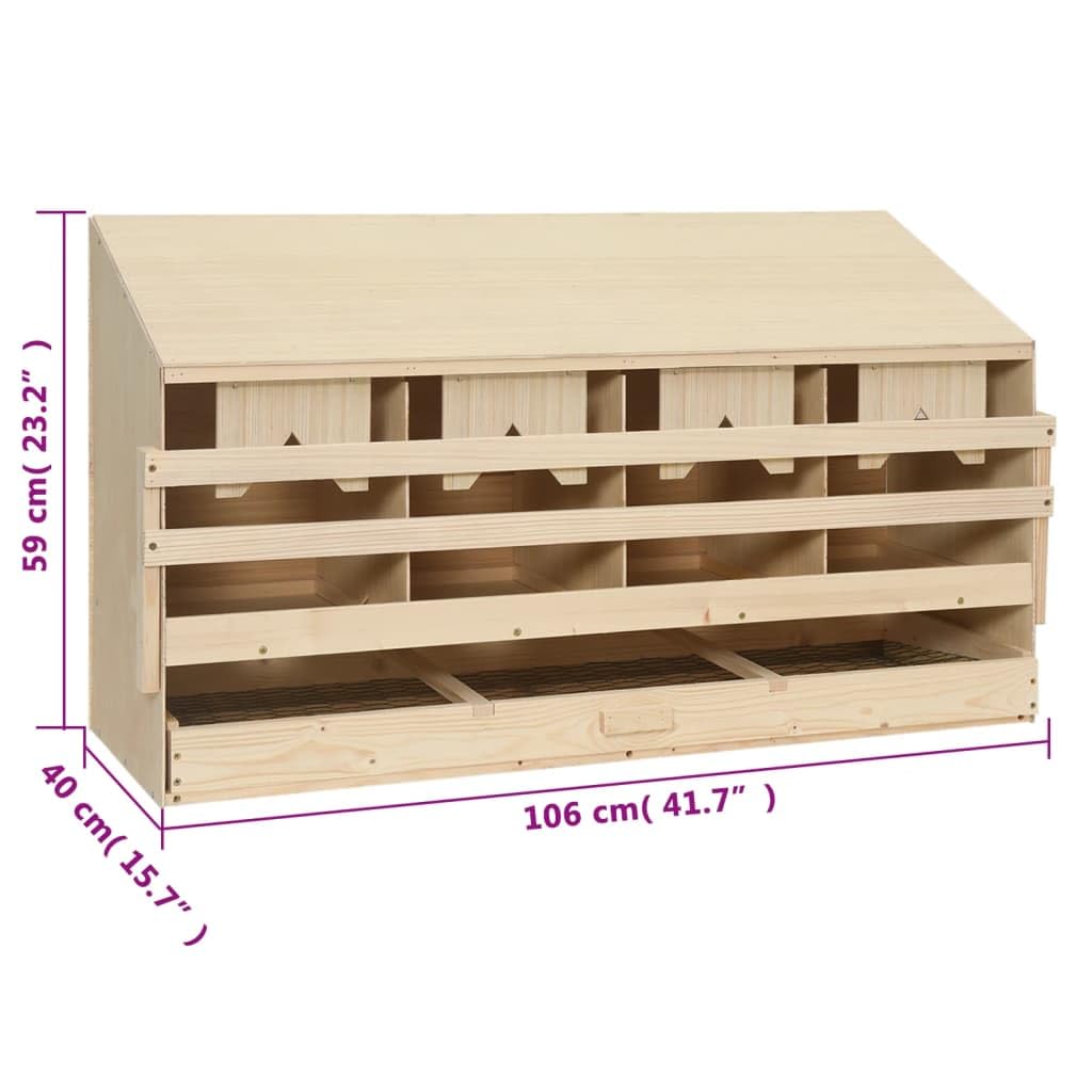 vidaXL 4er Legenest 106x40x59 cm Massivholz Kiefer