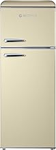 GEDTECH Refrigerateur double-porte vintage GDPV215CR - Couleur crème - Capacité 215L - Classe E