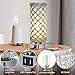Crystal Touch Control Table Lamp with Dual USB Charging Ports, 3-Way Dimmable Decorative Bedside Nightstand Desk Lamps for Bedrooms Living Room, Small Night Light, T45 LED Bulb Included