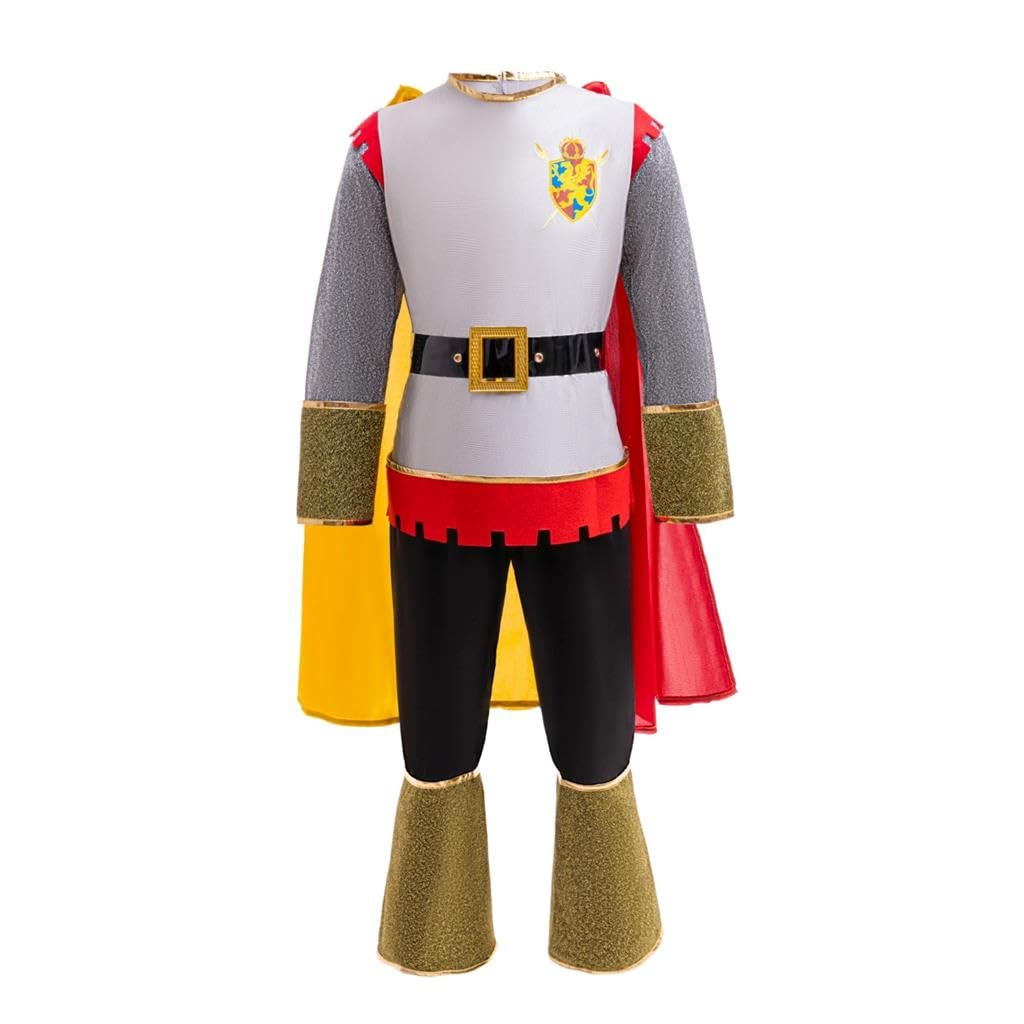 Lito Angels Medieval Knight Armour King Arthur Fancy Dress Up Costume Set with Cape for Kids Boys Age 5-6 Years