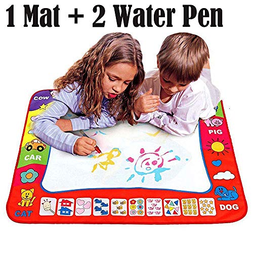 MKISHINE Large Children Magic Aqua Doodle Water Painting Drawing Mat Kids Board Toy + Pen
