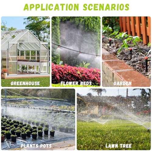Kit d'irrigation goutte à goutte 70m avec système d'arrosage automatique et buses réglables - 7