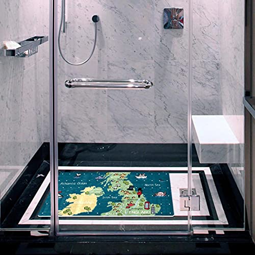 Tapis de baignoire antidérapant lavable machine avec trous drainage - 6