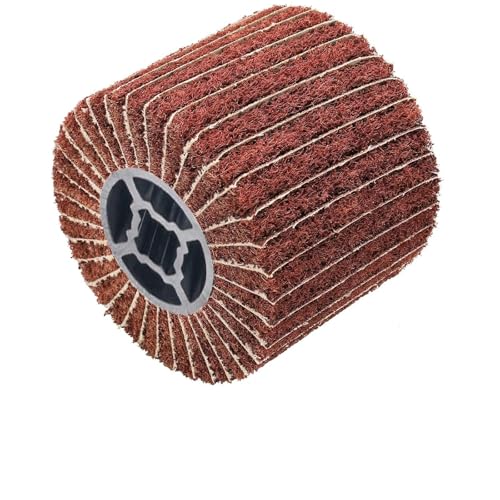 MANICAF Schleifwalzen mit Schleifpapier, Rollschleifer 60 Körnung Schleifhülsen 120 x 100 mm, Effizient Schleifrolle Bürste für Schleifroller Schleifmaschine zum Schleifen Mattieren Satinieren