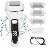 【Toda la Máquina es Impermeable】Se lava todo el cuerpo con agua para facilitar la limpieza. Todo el cuerpo se puede enjuagar con agua corriente, limpiar y mantener limpio; el cabezal de pulido del rodillo se puede quitar directamente y limpiar con un cepillo de limpieza. Nota: No sumerja Lima Eléctrica Pies en agua para evitar daños.