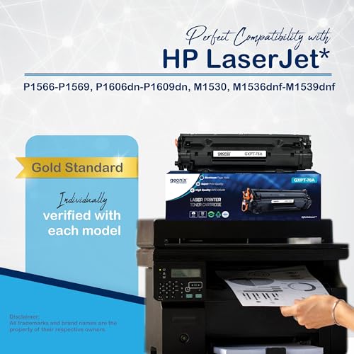 Image of GEONIX 78A Toner Printer Cartridge for HP LP P1560 /P1566 /P1600 /P1606dn M1536dnf, C is MF4410 /4412 /4420 /4430 /4450 /4450d /4550d /4570d /4580dn 4730 /4750 /4870DN /D520, LS LBP6200, FL150 /170, IC D530 /D550