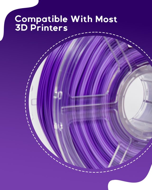 Image of Cookiecad PLA Filament 1.75mm 1kg Rainbow Multicolor 3D Printer Filament - Purple Ombre PLA