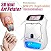 HNBYLMM 3D Automatic Nail Art Printer, 5'' Touchscreen Smart Nail Painting Machine, 10s Fast Print & Cure, 2000+ Designs, APP Control, 4800 DPI Resolution, for Home Use and Nail Studios Pink