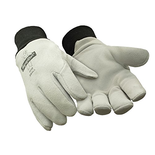 Refrigiwear Fleece Lined Goatskin Leather Insulated Gloves (Gray, Medium) #TOP7
