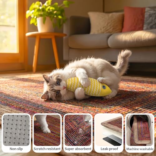 Image of Washable Pee Pads for Dogs 24 inchx72 inch 2 Pack Reusable Puppy Potty Pad | Super Absorbent Waterproof NonSlip LeakProof Crate&Playpen Floor Mat for Cats, Rabbits, Guinea Pigs, Whelping & Housebreaking