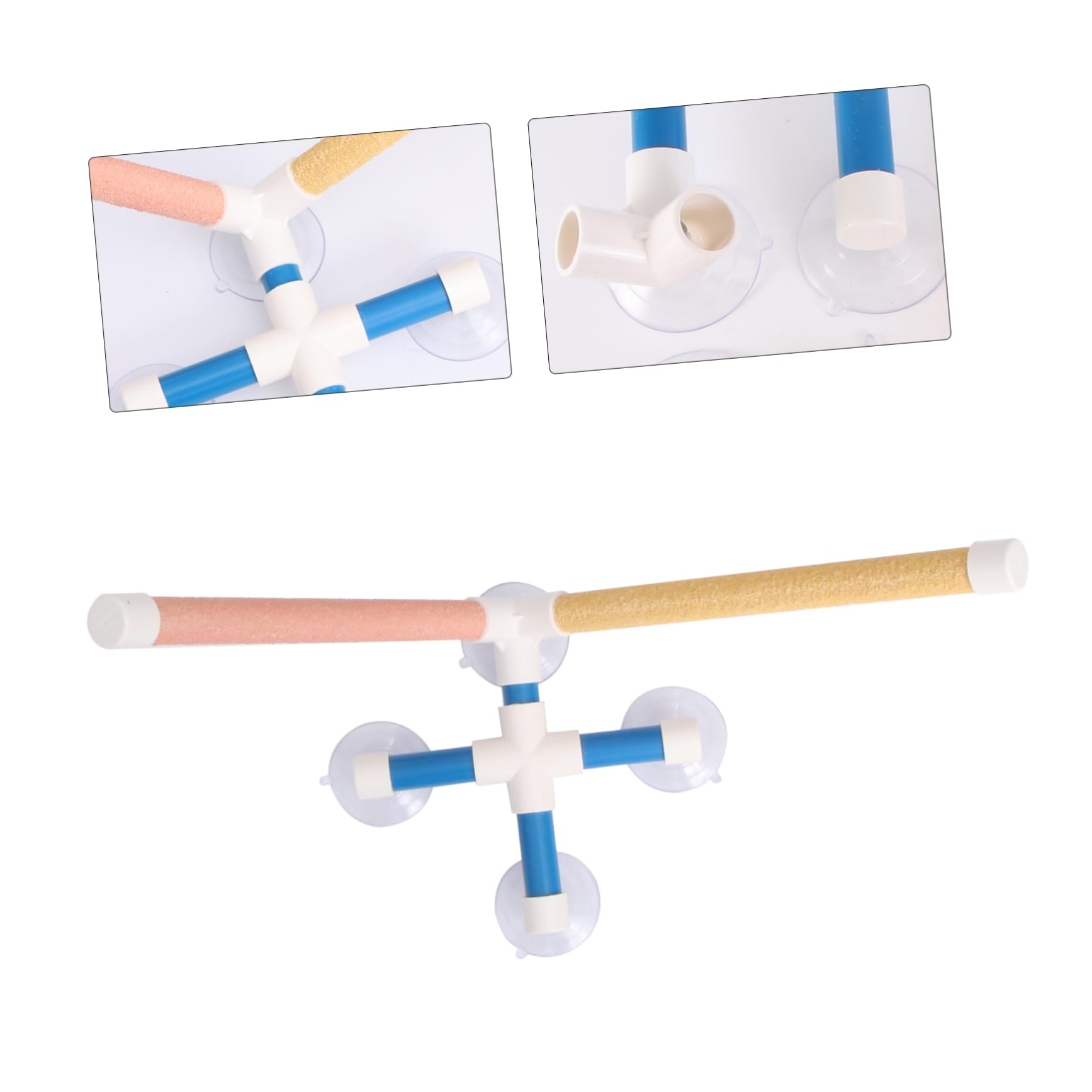 Sosoport 1Pc Suction Cup Parrot Stand Rack for Birds Shower Convenient Installation Enhances Exercise Adventure Random Color Design Random Color