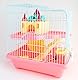 BPS® Hamsterkäfig, Hamstervilla mit Rad, Tunnel und Haus, 28 x 21 x 31 cm, Farbe wird nach Zufallsprinzip versandt