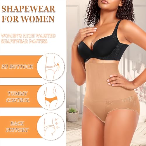 Image of Werena Tummy Control Shapewear Panties For Women Seamless High Waist Shaping Body Shaper Girdle Underwear