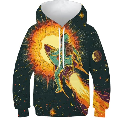 Sportswear manches longues enfant sweat 3D dessin animé astronaute avec poche