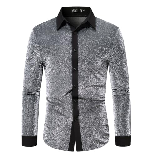 Camisas inarrugables de lentejuelas para hombre que busca destacar sin planchar