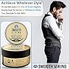 Smooth Viking Hair Styling Cream for Men - Grooming Hair Product - Matte Finish, Medium Hold and Minimal Shine Gel, Hydrating Fiber Cream for Daily Use, 2oz