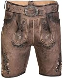 Leder Marjo - Herren Lederhose, aus Leder, Anton inkl.Gürtel (835603-010006), Größe:48, Farbe:braun (1318)