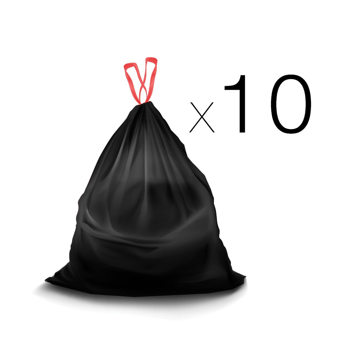 Paquete de 200 Bolsas de Basura Extra Resistentes, 100% Reciclados de 100L (20 Rollos × 10 Bolsas), Bolsa Ecológica, Extra Fuerte y Antigoteo, Color Negro