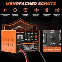GEARLASSO Autobatterie Ladegerät 12V/24V 0-15A Kfz Batterieladegerät mit LED-Display, Mehrfachschutz & automatischer Abschaltung, für Auto, Van, Motorrad, Boot, AGM-, Gel- & Blei-Säure-Batterien – Ansicht 6
