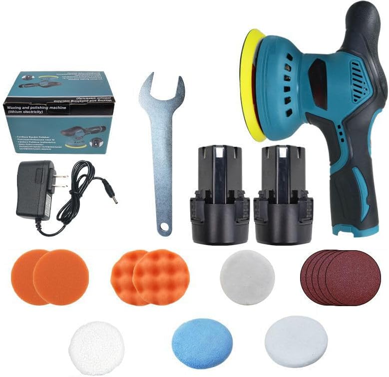 Cordless Car Buffer Polisher for Renault Captur II I/Captur E-TECH 2.Gen/1.gen 2013-2024, Variable Speed Car Polisher for Car Detailing, Low Noise Buffing Machine with Accessories