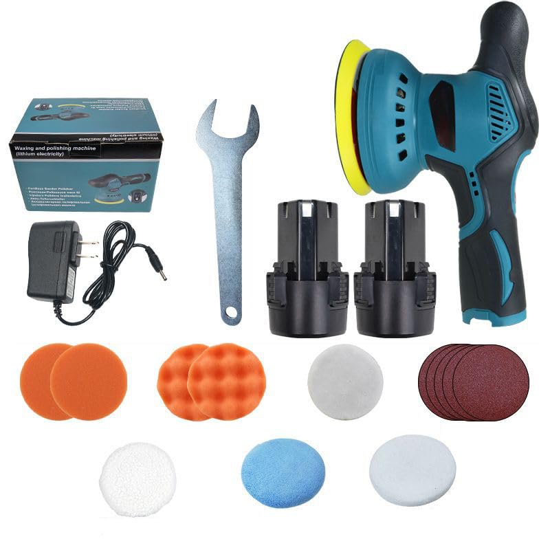 Cordless Car Buffer Polisher for Renault Talisman Sedan/Kadjar 2015-2023, Variable Speed Car Polisher for Car Detailing, Low Noise Buffing Machine with Accessories