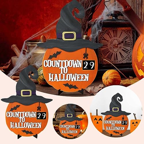 Wooden Pumpkin Shape Halloween Countdown Calendar for Desktop Ornaments - image 7