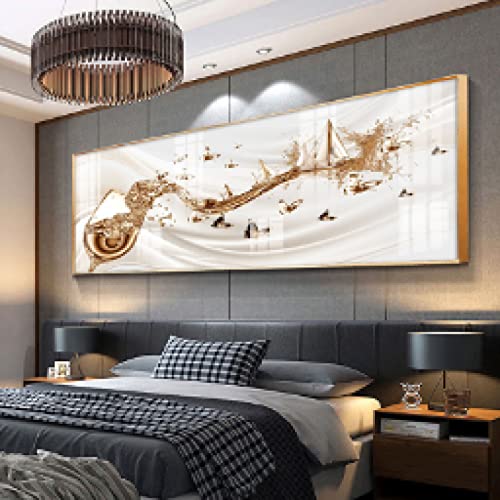Toile Peinture Vin Verre Voilier décoration murale pour chambre et salon