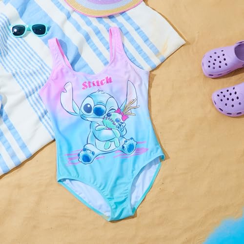 Image of Disney Girls One Piece Swimming Costume, Comfortable Stretchy Swimsuit - Girls Gifts