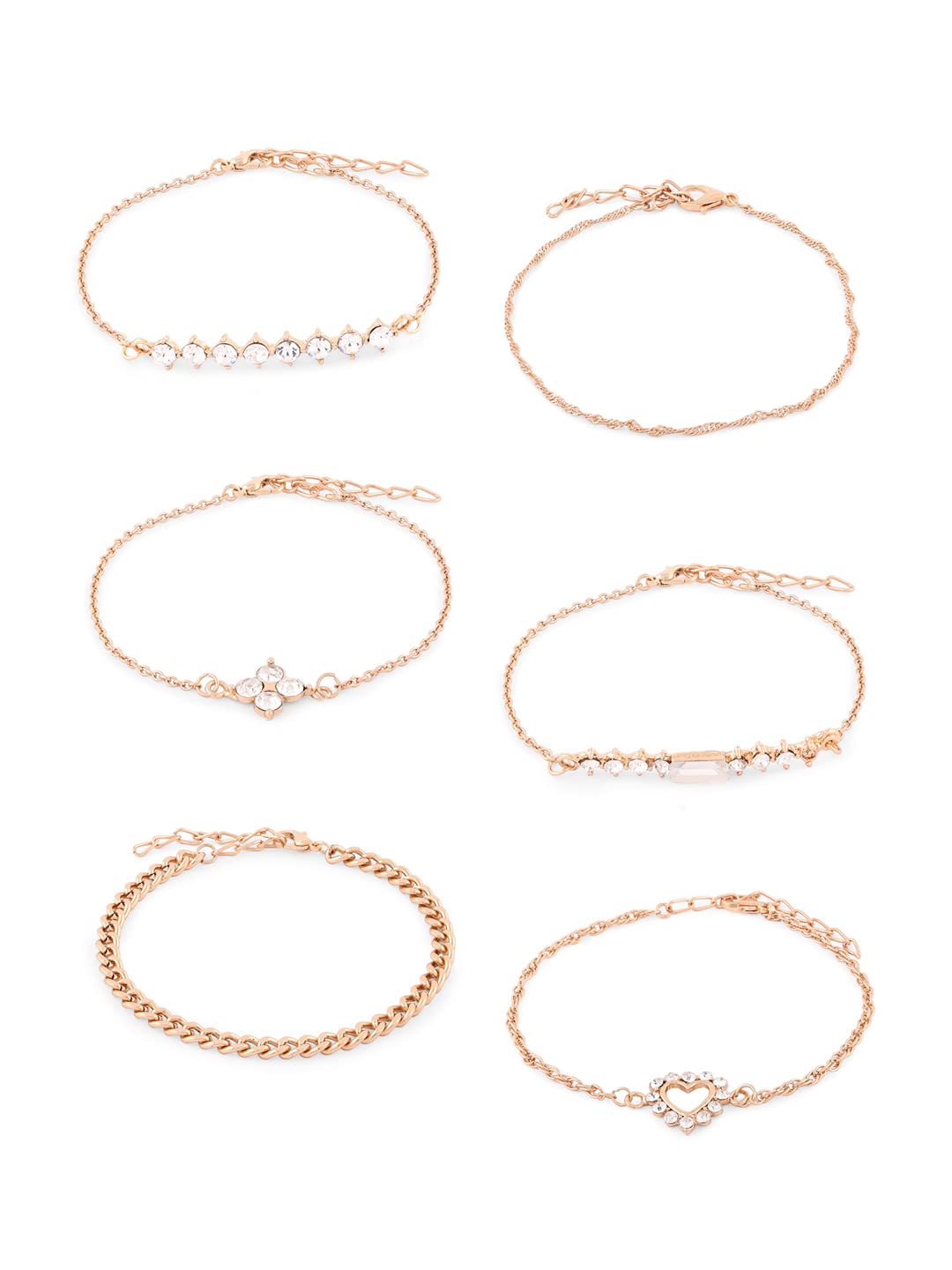 ZAVERI PEARLS Set Of 6 Gold Tone Dazzling Party Bling Stackable Bracelets For Women-ZPFK14051 (B0B2MNDLSZ) Amazon Price History, Amazon Price Tracker