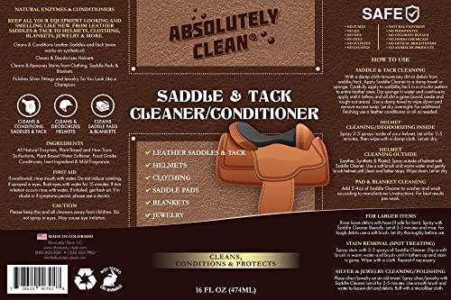 Absolutely Clean Amazing Saddle Soap Spray For Leather Cleaning & Tack Cleaner And Conditioner #TOP2
