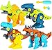 YSSHUI - Paquete de 4 Juguetes de Dinosaurio para Desmontar, Montaje Educativo para niños, Construir su Propio Juguete de Dinosaurio para niños de 3 años en adelante