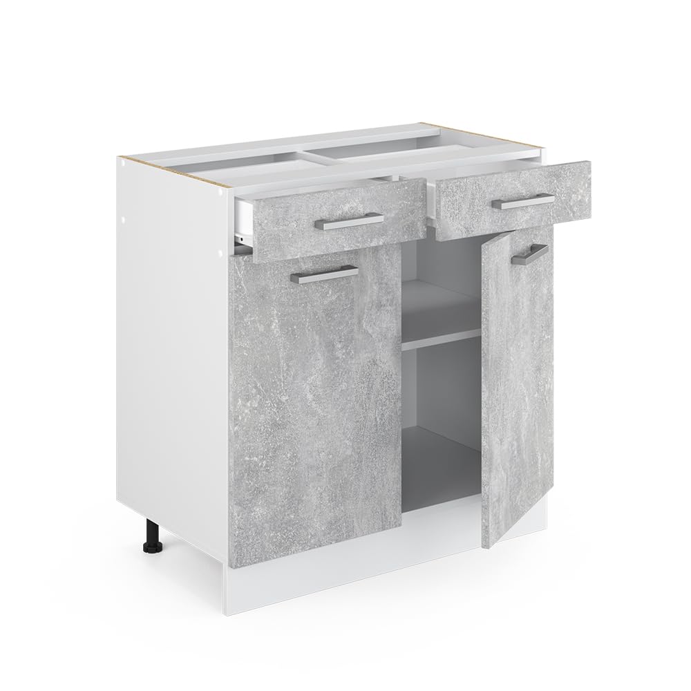 Vicco Mueble bajo de Cocina R-Line, Hormigón, 80 cm