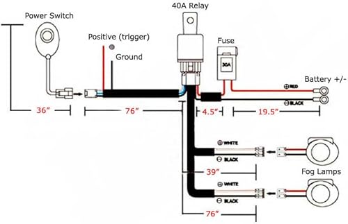 Miniatura 3 de iJDMTOY (1) cableado con interruptor de prendidoapagado para luces LED para luces antiniebla y de manejo de imitación, kit de conversión de descarga