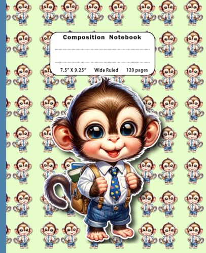 Wide Ruled Composition Notebook: Cute Aesthetic Notebook, for Writing & Doodling - Back to School Notebook for Girls - Teens - Boys & Students