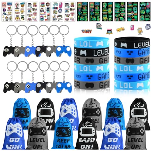 Fournitures de fête jeu vidéo avec sac à cordon et bracelets pinata
