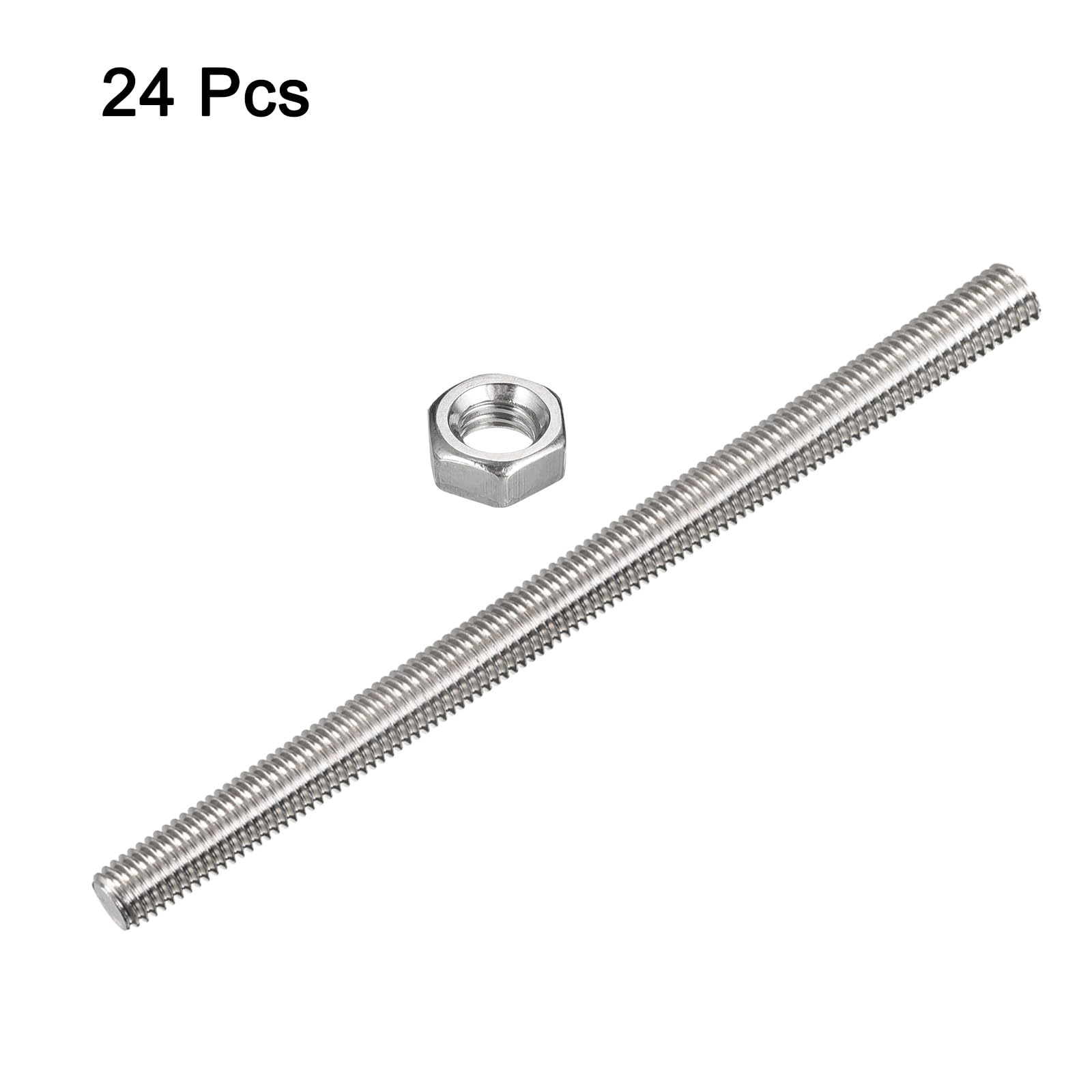 Amazon.co.jp: uxcell 全ネジロッド M8 x 330 mm 24個六角ナット