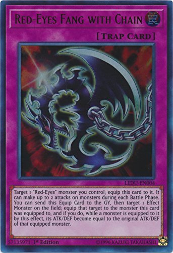 Red-Eyes Fang with Chain - LEDU-EN004 - Ultra Rare - 1st Edition - Legendary Duelists (1st Edition)