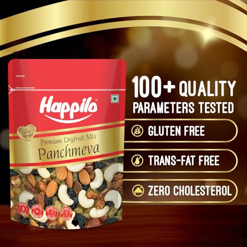 Image of Happilo Classic Panchmewa Dry Fruit Mix 400g | Fit for Fasting | Healthy Snacks Mixed Nuts | Dates | Golden Raisins | Afghan Raisins | Cashews | California Almonds