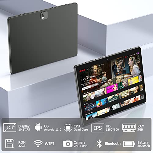Relndoo Android Tablet 10 Inch, Android 11 Tablet 2Gb Ram 32Gb Rom 512Gb Expand, Tablet Android With 8000Mah Battery, Wifi, Gps, Bluetooth, Dual Camera, Gms Certified #TOP1