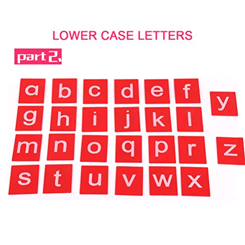 Hidyliu Sandpapierbuchstaben in Kleinbuchstaben, Montessori-Sandpapiertische, Sandpapierbuchstaben, Montessori-Lernspielzeug frühes Lernen (wie abgebildet)