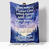 TRENDYNEST Throw Blanket, Soft Fleece Compassion Blanket with Inspirational Thoughts and Prayers, Ideal as a Gift for Girls, Men, Women 50x60 Inch
