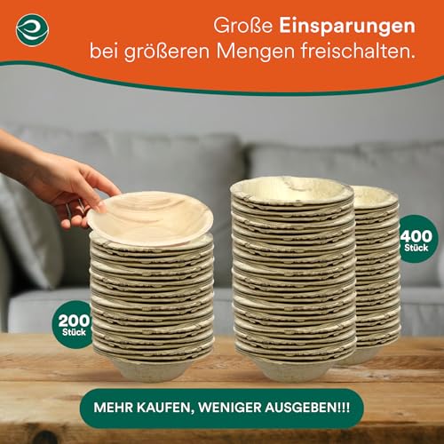 ECO SOUL 100% Compostable Small 5 Inch 8 Oz Palm Leaf Bowls [50-Pack] Disposable Dessert Bowls Bamboo Style I Heavy Duty Eco-Friendly Sturdy Bowl I Biodegradable Eco Bowls by ECO SOUL - Image 4