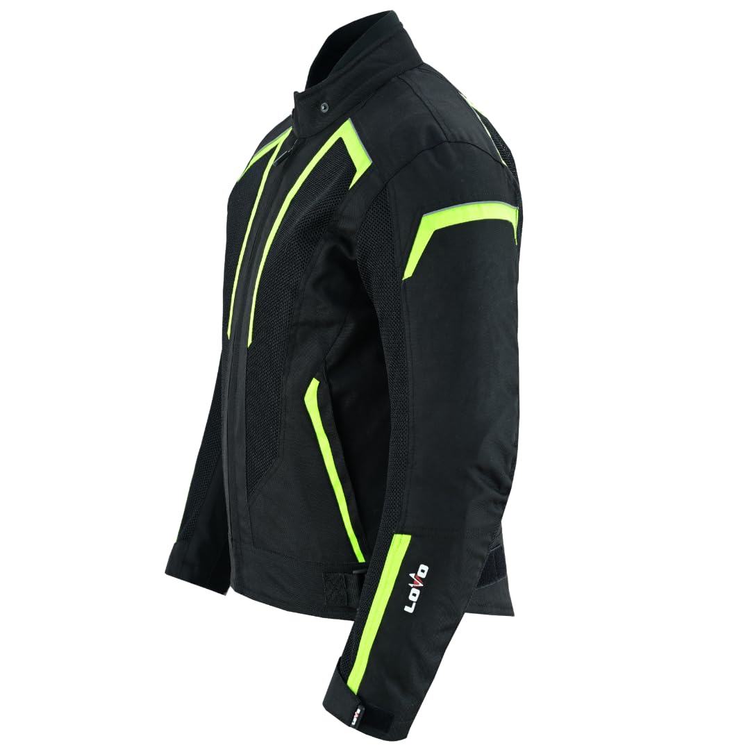 LOVO - Chaqueta de Verano para Moto Perforada y Ligera - Chaqueta Moto Verano Unisex sin Forro - Chaqueta Verano Moto Hombre y Mujer - Alta Ventilación y Comodidad en Ruta - Alta Protección