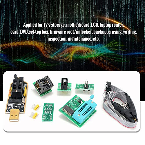 Gecheer CH341A Kit de programador USB com SOP8 Clip EEPROM Burner BIOS Flasher SPI Flash Programmer